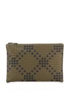 Bottega Veneta Intrecciato Medium Pouch - Green