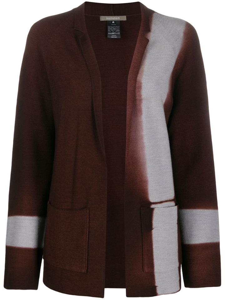 Suzusan Dyed Effect Cardigan - Brown