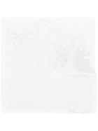 Philipp Plein Microstud Skull Scarf - White