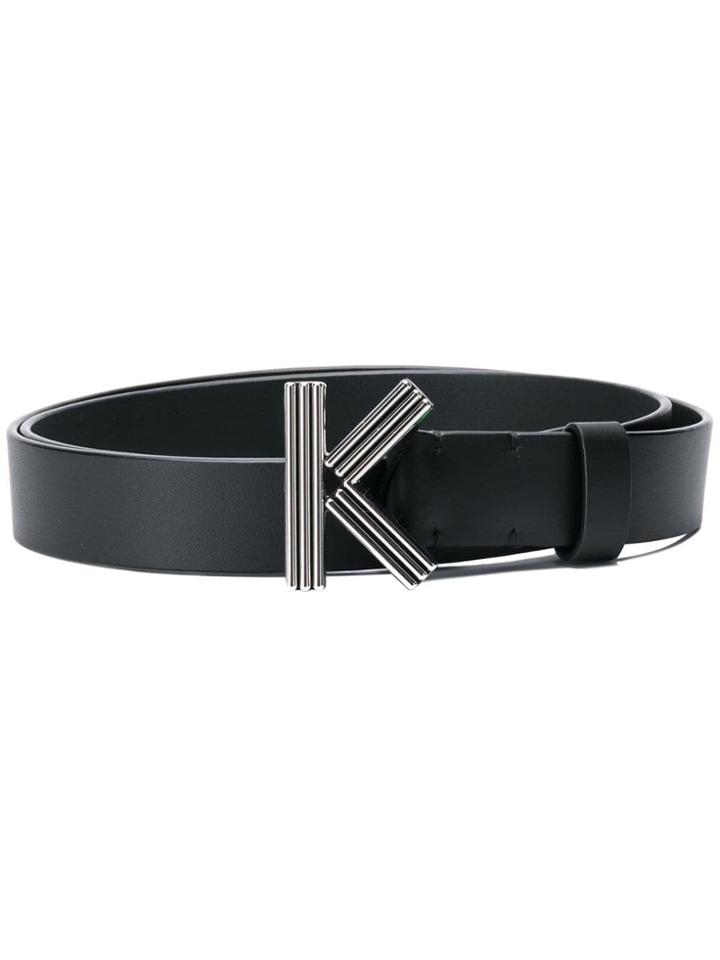 Kenzo K Buckle Belt - Black