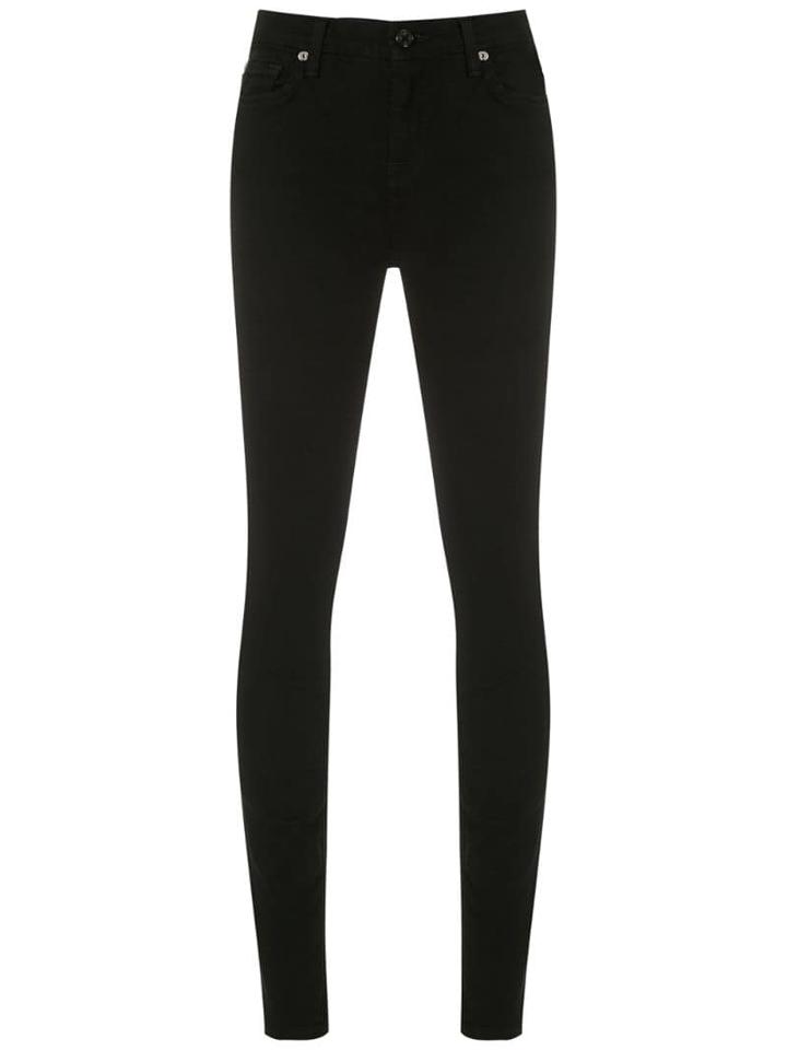 7 For All Mankind The High Waist Skinny - Black