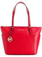 Michael Michael Kors Jet Set Saffiano Leather Tote Bag - Red