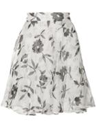 Versace Pre-owned Floral Flared Skirt - White