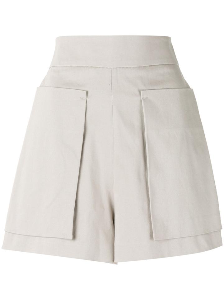 Vivienne Westwood Anglomania - A-line Shorts - Women - Cotton/spandex/elastane - 42, Nude/neutrals, Cotton/spandex/elastane