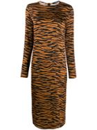 Andamane Zebra Print Dress - Brown