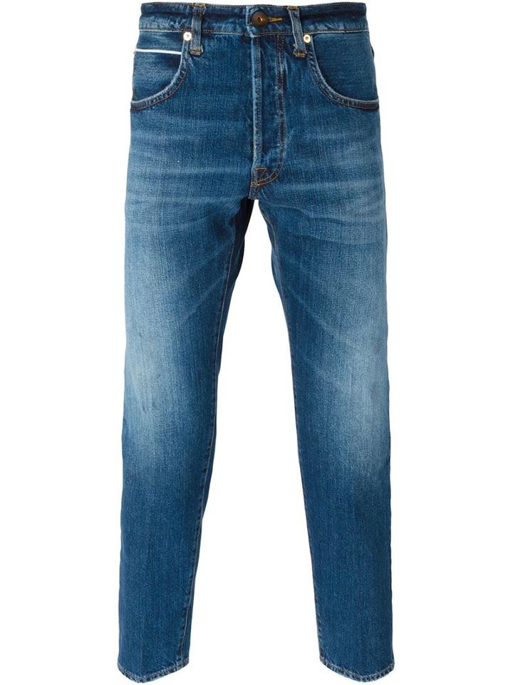 +people 'riccardo' Slim Fit Jeans, Men's, Size: 36, Blue, Polyester/cotton