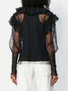 Philosophy Di Lorenzo Serafini Ruffled Sheer Blouse - Black