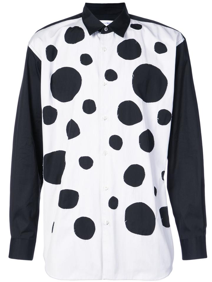 Comme Des Garçons Shirt Dots Appliquéd Shirt - Black