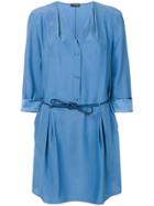 Emporio Armani Belted Short Dress - Blue