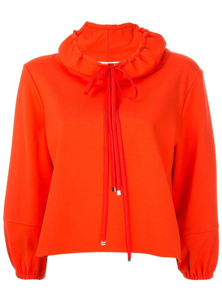 Tibi Stretch Knit Anorak Top - Red