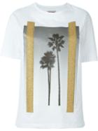 Palm Angels Palm Tree Print T-shirt, Women's, Size: Large, White, Cotton