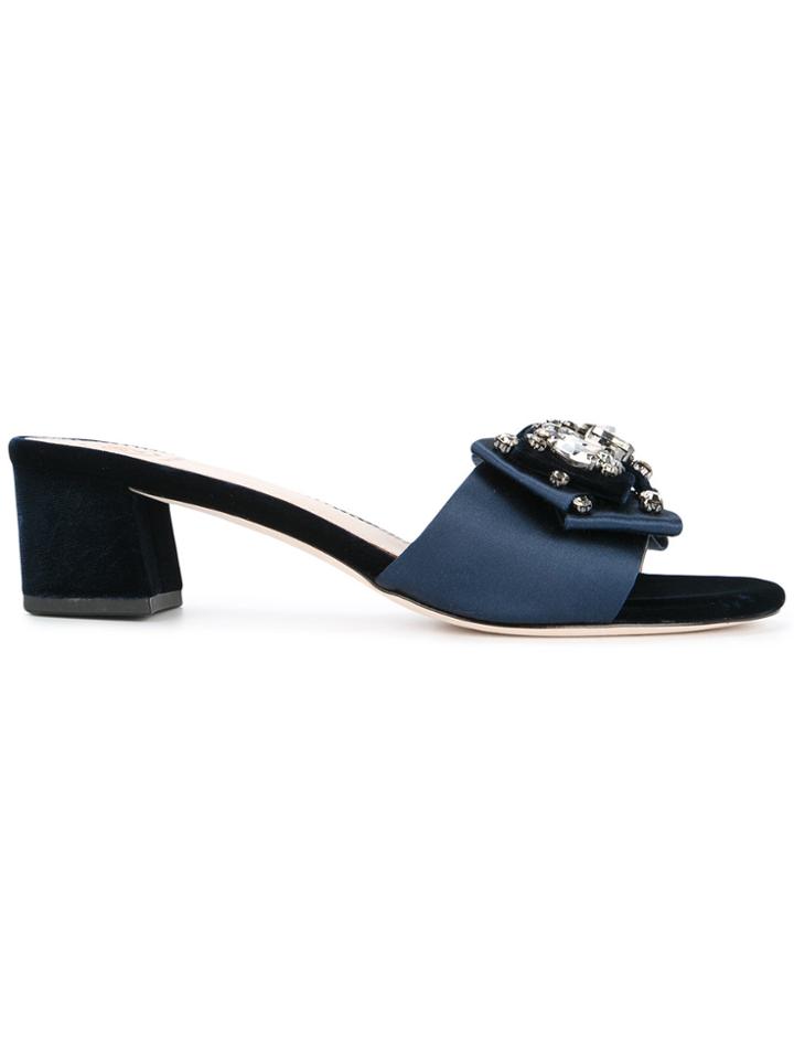Tory Burch Crystal-embellished Sandals - Blue