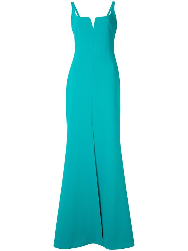 Likely Sweetheart Neck Long Dress, Women's, Size: 6, Blue, Polyester/rayon/spandex/elastane