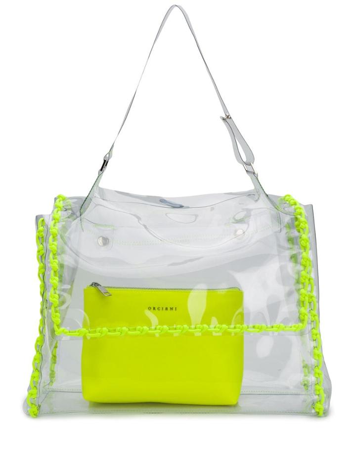 Orciani Fluo Clear Tote - Yellow