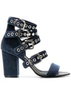 Via Roma 15 Buckled Strappy Sandals - Blue
