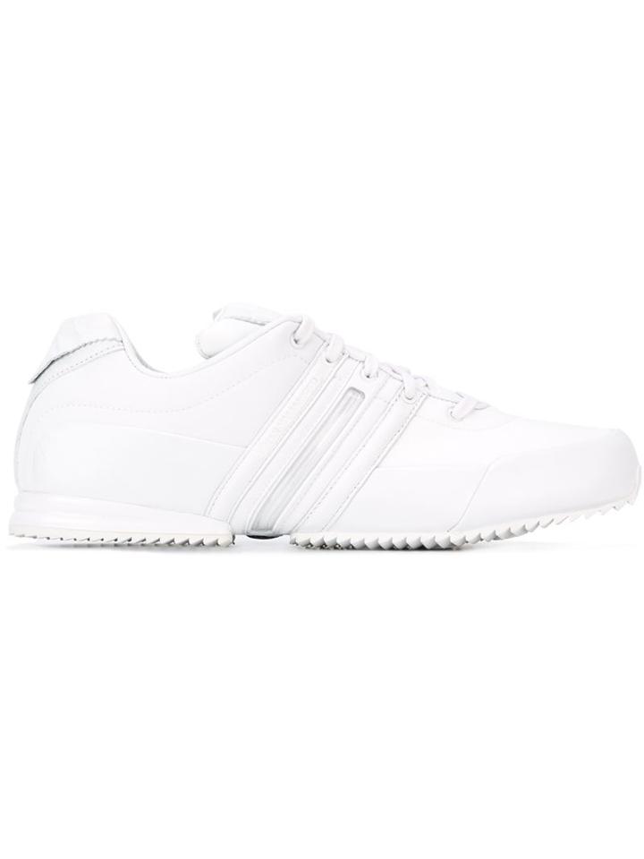 Y-3 Mesh Panel Sneakers, Men's, Size: 8, White, Cotton/leather/rubber