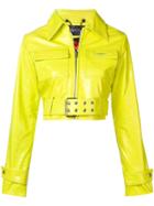 Misbhv Cropped Biker Jacket - Yellow