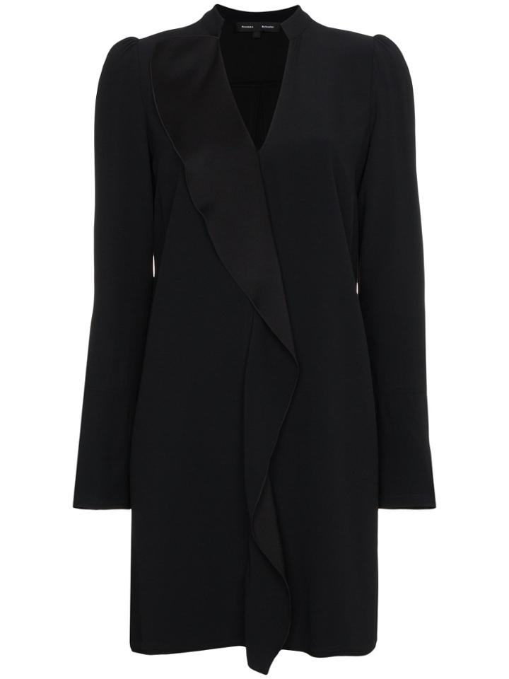 Proenza Schouler Long Sleeve Ruffle Dress - Black