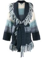 Alanui Chunky Fringed Cardigan - Blue