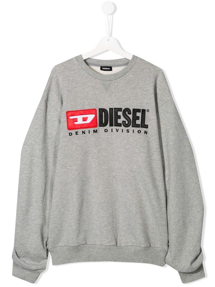 Diesel Kids Long Sleeved Sweater - Grey