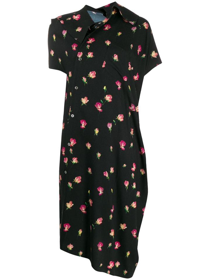Junya Watanabe Floral Print Double-breasted Coat - Pink