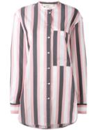 Striped Shirt - Women - Cotton/cupro - 42, Pink/purple, Cotton/cupro, Ports 1961