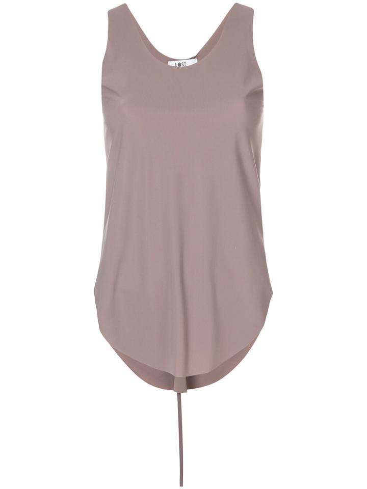 Lost & Found Ria Dunn Curved Hem Tank - Grey