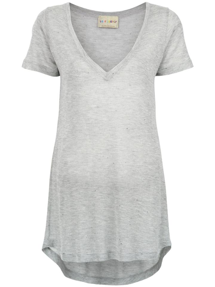 Andrea Bogosian V-neck T-shirt - Grey
