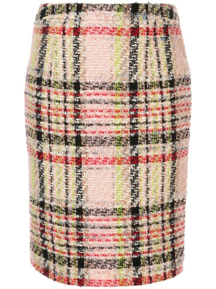 Andrew Gn Tweed Check Pencil Skirt - Multi