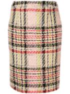 Andrew Gn Tweed Check Pencil Skirt - Multi