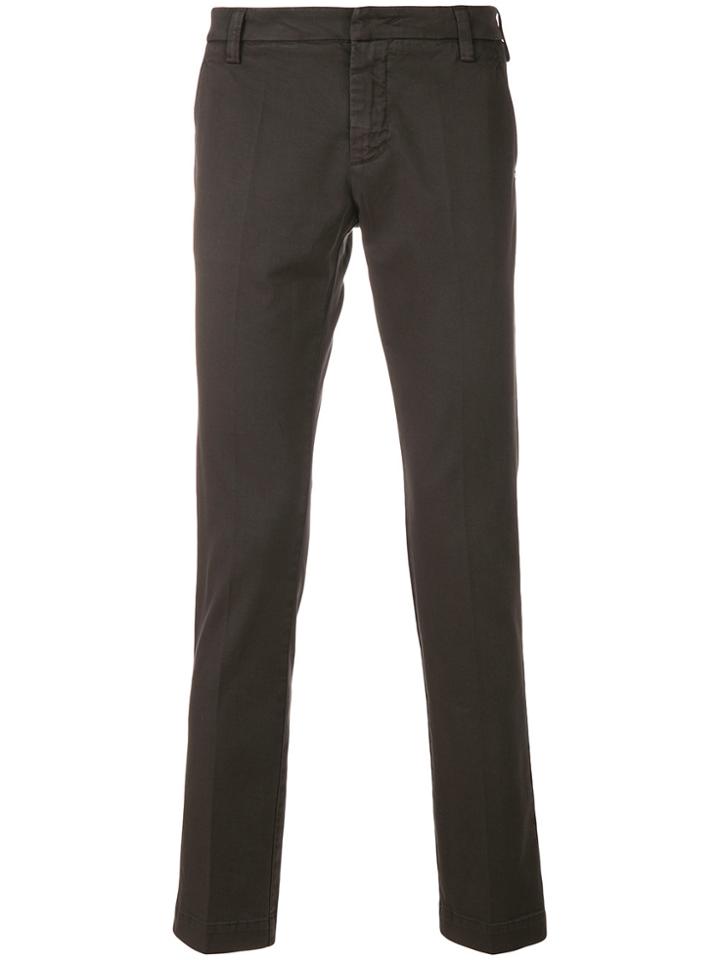Entre Amis Classic Fitted Chinos - Brown