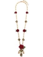 Dolce & Gabbana Floral Charm Necklace - Gold