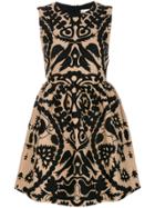 Red Valentino Baroque Print Mini Dress - Nude & Neutrals