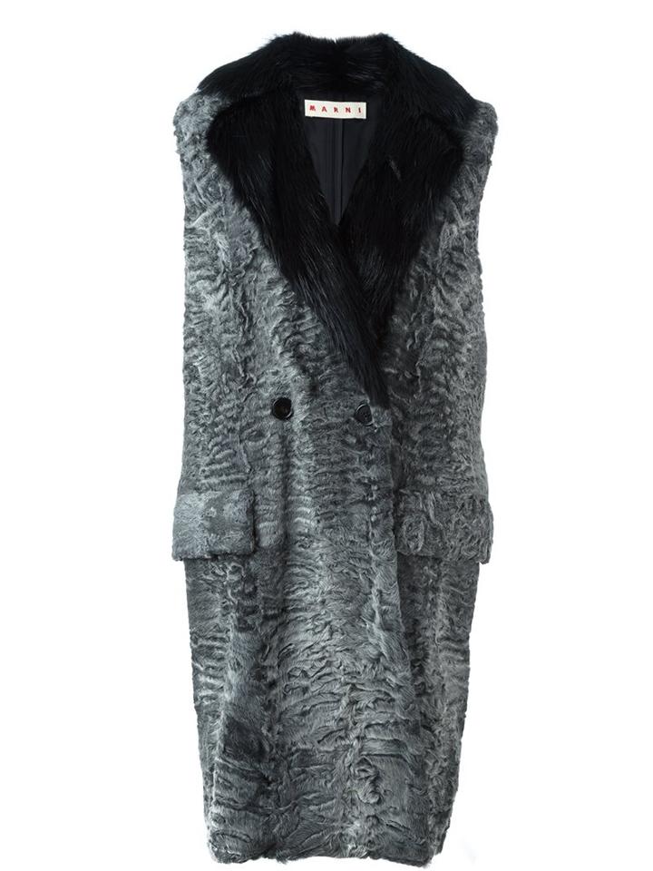 Marni Fur Sleeveless Coat
