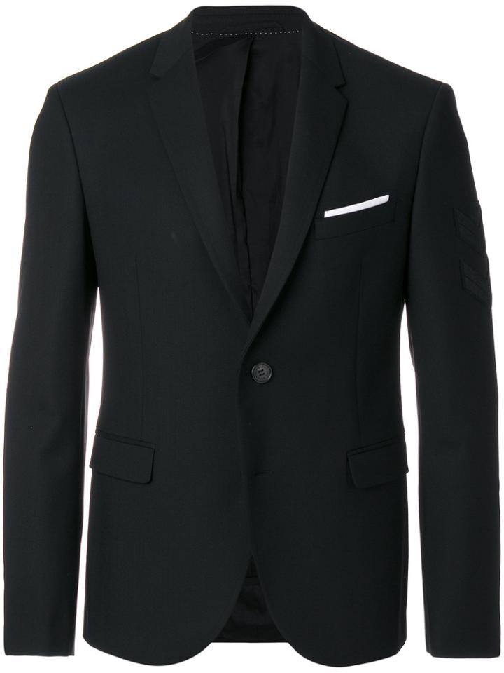 Neil Barrett Chevron Patch Blazer - Black