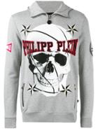 Philipp Plein - Skull Print Sweatshirt - Men - Cotton - L, Grey, Cotton