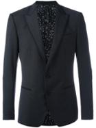 Dolce & Gabbana Fitted Blazer, Men's, Size: 50, Grey, Spandex/elastane/viscose/wool