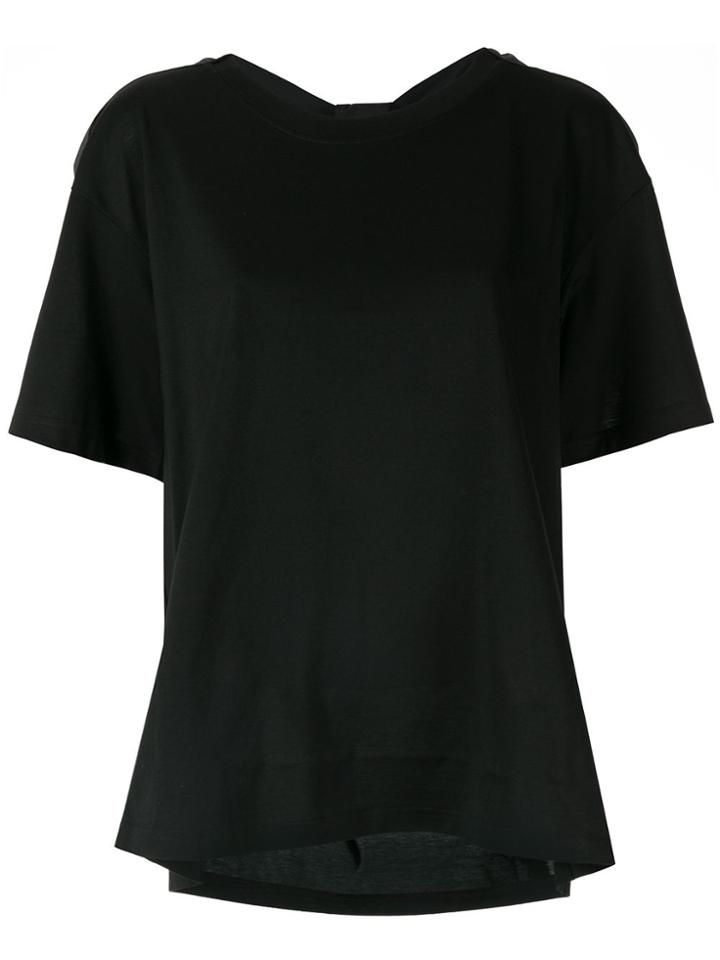 Le Ciel Bleu Drape Back T-shirt - Black