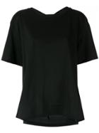 Le Ciel Bleu Drape Back T-shirt - Black