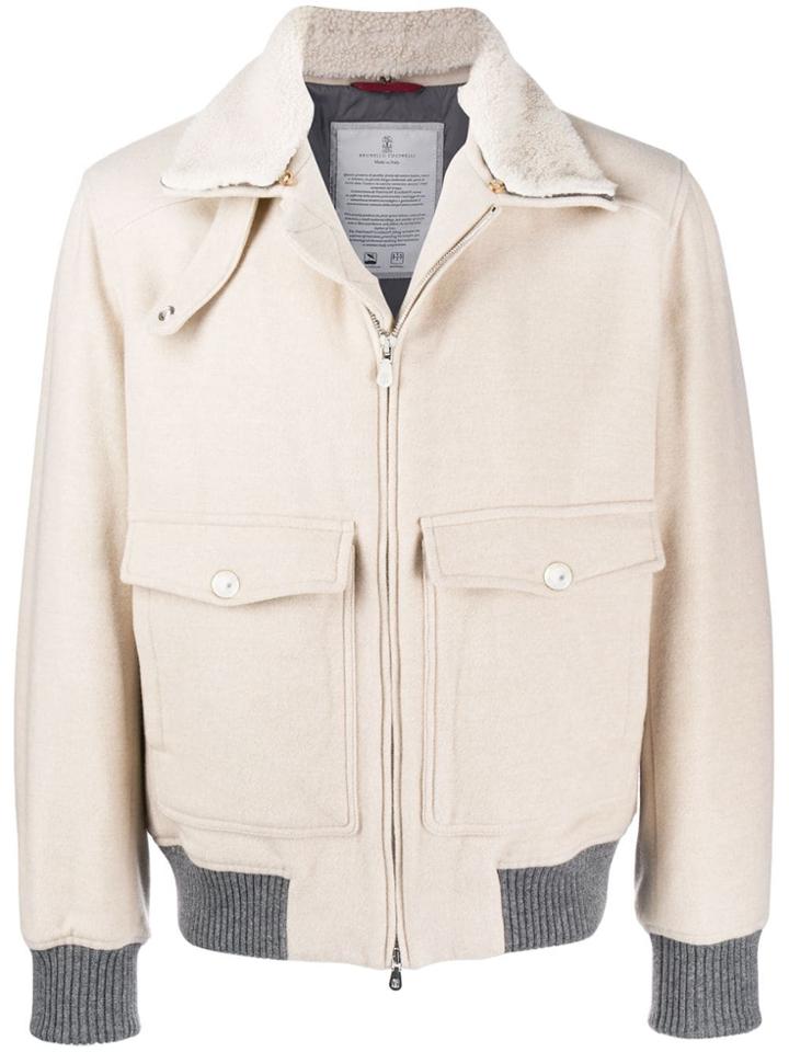 Brunello Cucinelli Bomber Jacket - Neutrals