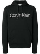Calvin Klein Logo Print Hoodie - Black