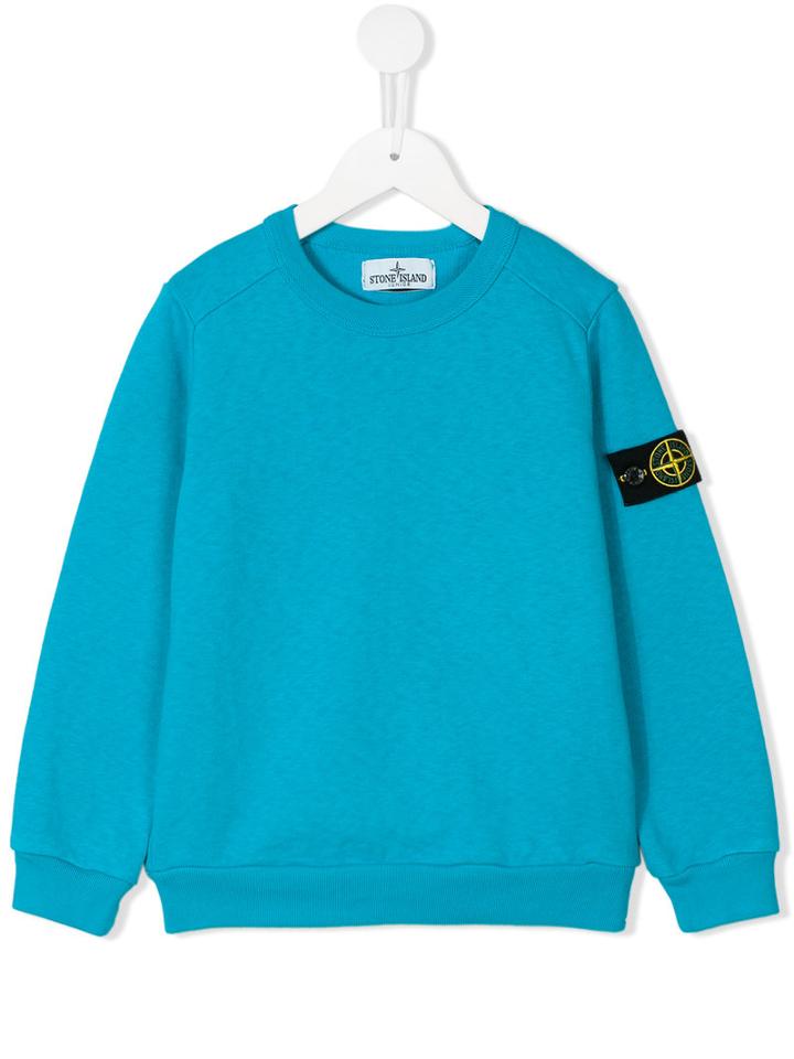 Stone Island Kids Crew Neck Sweatshirt, Boy's, Size: 8 Yrs, Blue