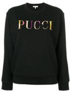 Emilio Pucci Logo Print Jersey Sweatshirt - Black