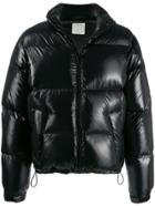 Sandro Paris Glossy Shell Puffer Jacket - Black