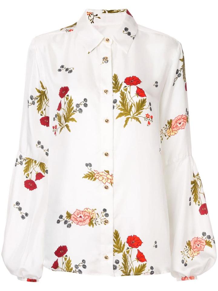 Macgraw Bonlour Floral Print Blouse - White