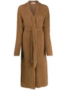 Tela Long-line Knitted Cardigan - Brown