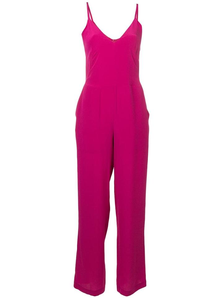 Semicouture Spaghetti Strap Jumpsuit - Pink