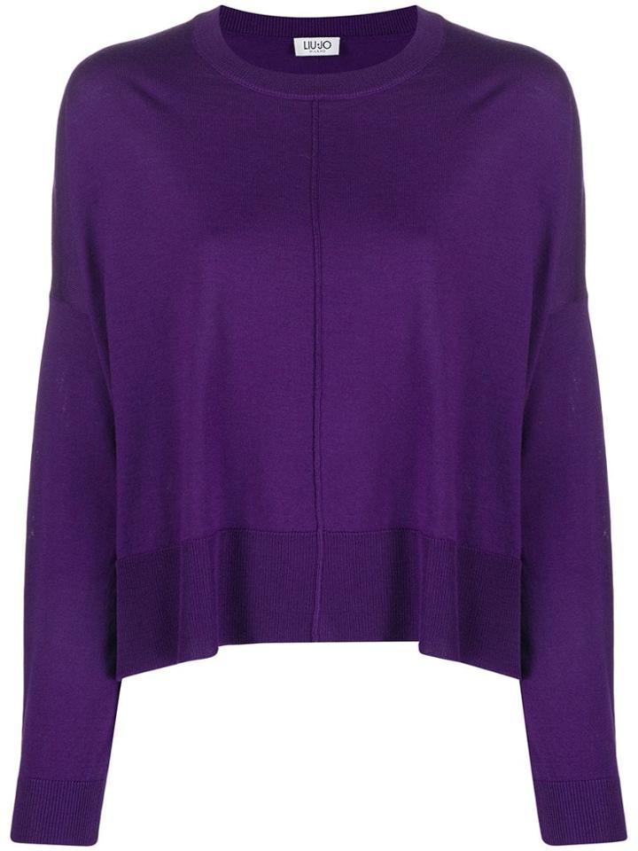 Liu Jo Crew-neck Knit Sweater - Purple