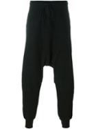 Lost & Found Rooms Drop Crotch Trackpants, Men's, Size: Large, Black, Cotton