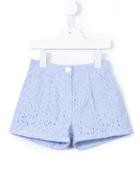 Charabia Linda Broderie Anglaise Shorts, Girl's, Size: 6 Yrs, Blue